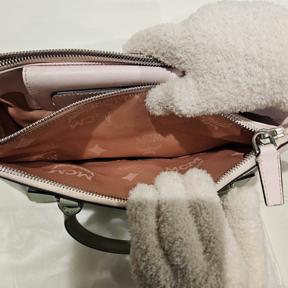 MCM Pink and Cream Women's Bag - Picture 7 of 15